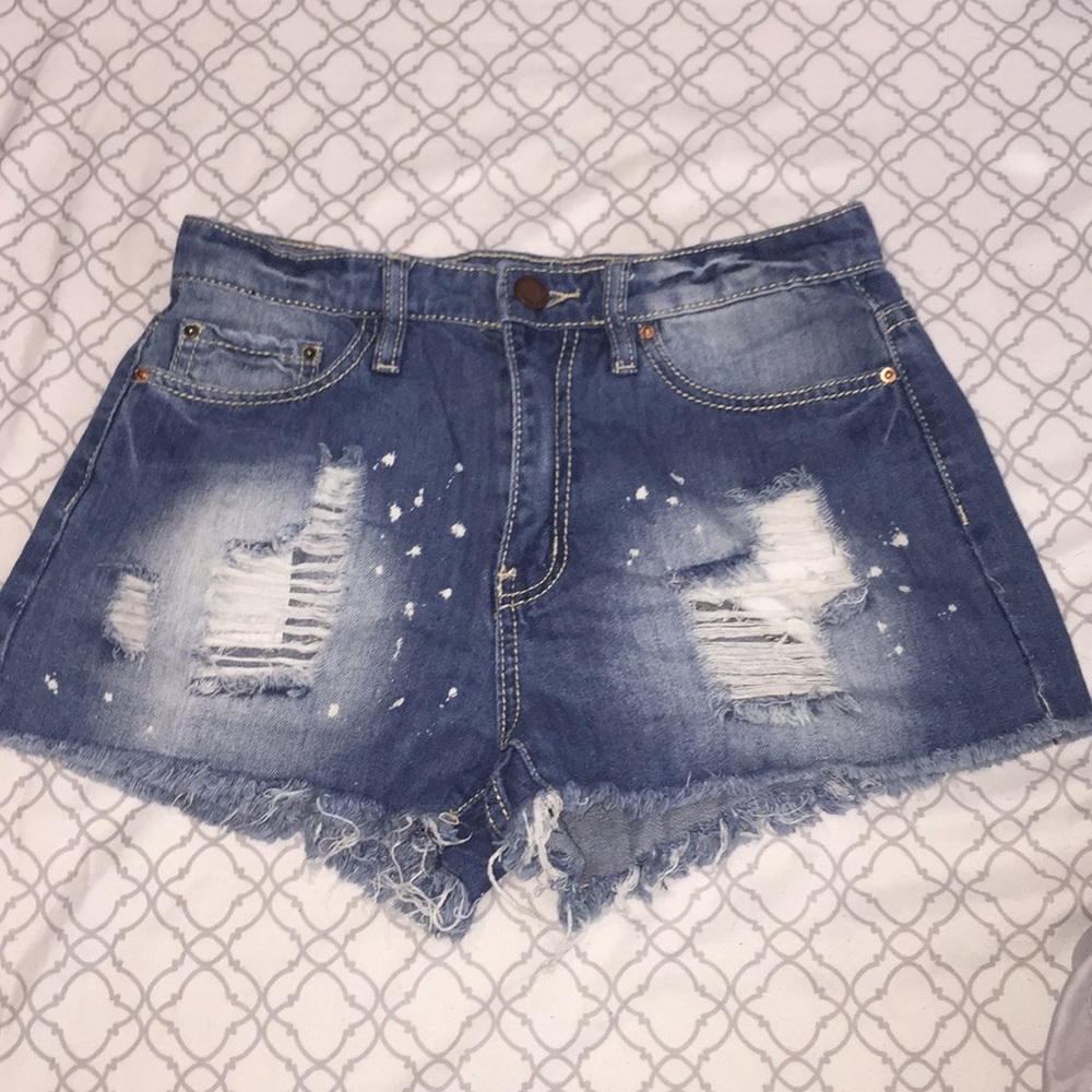 YMI high rise jean shorts